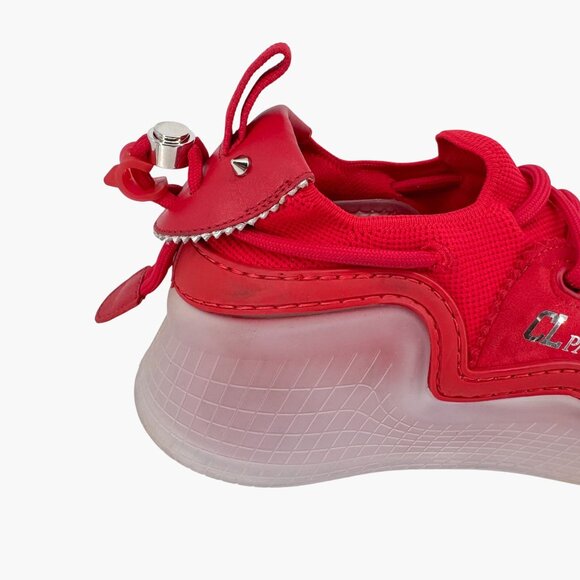 Christian Louboutin Arpoador Red Drawstring Sock Sneakers Size 41 US 11 Women's - Picture 9 of 15